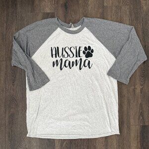 Australian Shepherd Tee - Womens - Grey - Large